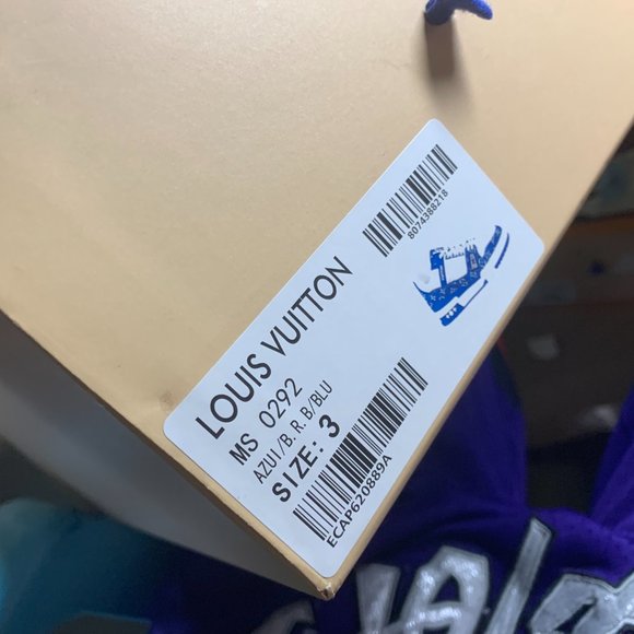 Louis Vuitton LV Trainer Monogram Denim White Blue,size UK3 - Picture 5 of 5